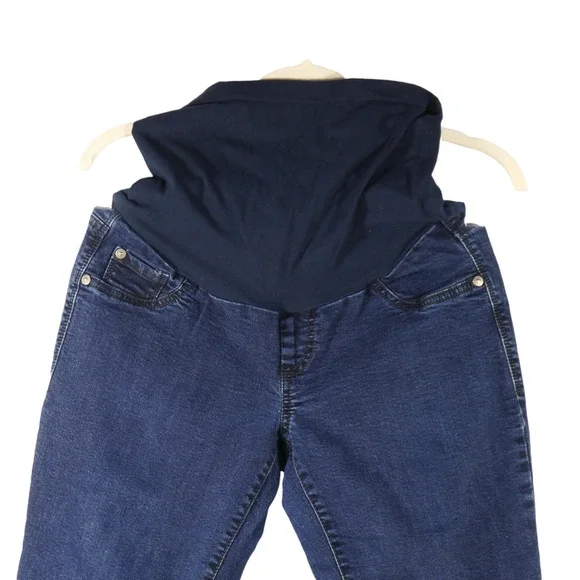 Indigo Blue Women's Denim Maternity Jeans Size Petite Small PS Secret Fit Belly - Picture 2 of 7